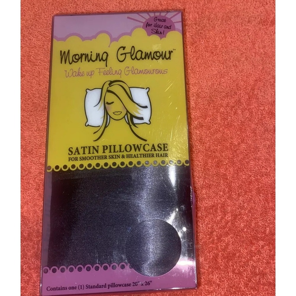 NIB‎ Morning Glamour Satin Pillowcase Standard 20" x 26" Charcoal
